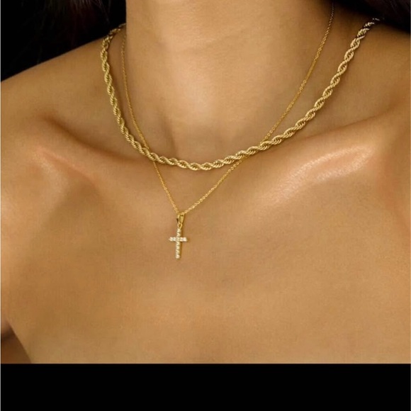 14k Gold Rope Chain Necklace - Picture 4 of 4